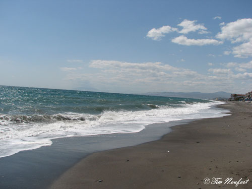 8km gepflegter Sandstrand in Torrox