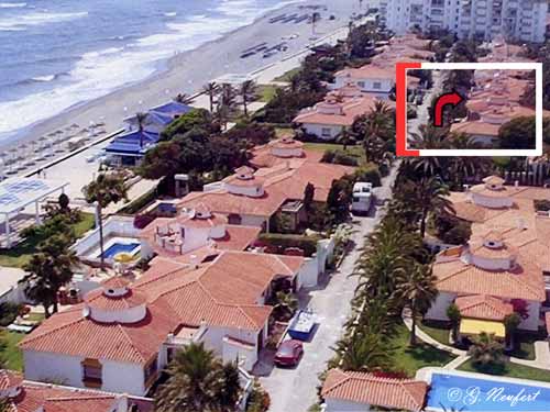 &Uuml;bersicht - Bungalow und Strand